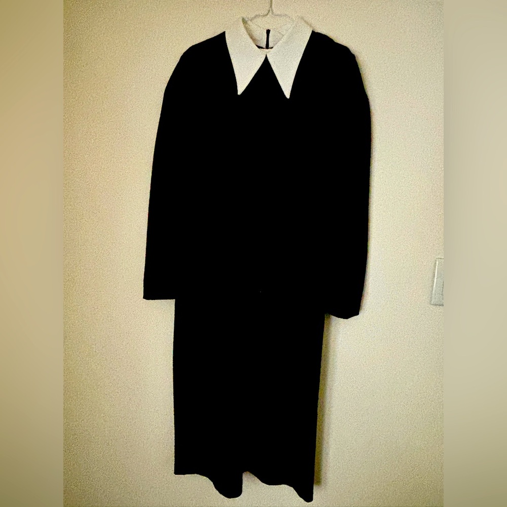 Julia Allert Dress.Size XL NWT Black with white collar. Wednesday Addams -ish